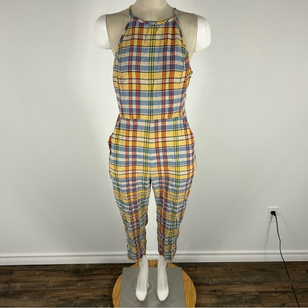 Urban Outfitters UO Hattie High-Neck Linen Jumpsuit 8 - Picture 4 of 15